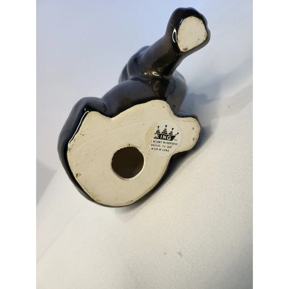 King Import Warehouse Metallic Bronze Ceramic Cat Figurine Vintage Style Kitten